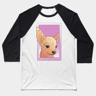 chihuahua girl in pink Baseball T-Shirt